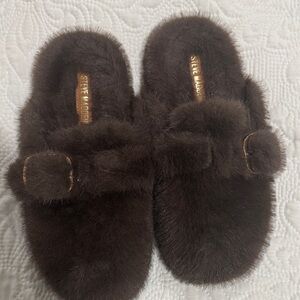 Steve Madden Chocolate Plush Women's Slippers